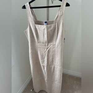 Linen midi dress